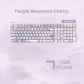 Purple Mountain Cherry 104+4 / 26 PBT Backlit Keycaps Set Cherry Profile for MX Switches Mechanical Gaming Keyboard